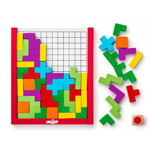 Puzzle din lemn - Joc cu forme si zar - Img 2