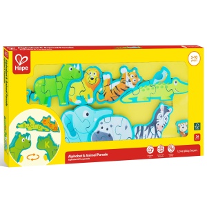 Puzzle din lemn pentru copii cu litere si animale salbatice - Img 8