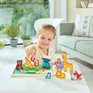 Puzzle din lemn pentru copii - Regatul animalelor - Img 3