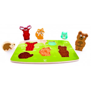 Puzzle din lemn tactil - Animale din padure - Img 4