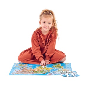 Puzzle pentru copii Harta lumii (160 piese) - Img 3