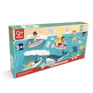 Puzzle pentru copii Prietenii Oceanului (3 in 1) - Img 2