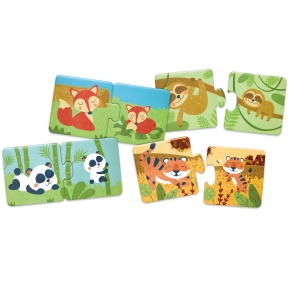 Puzzle potriveste perechea - Animale si pui (36 piese) - Img 4