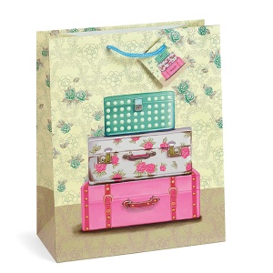 Sacosa Spring Vintage, din hartie cu maner din snur, 26 x 32.5 x 12.7 cm (20 buc/display) - Img 3