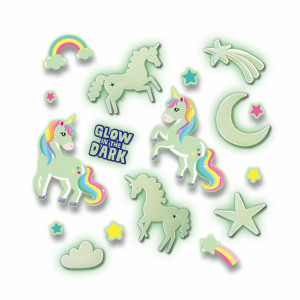 Set autocolante fosforescente cu unicorni pentru copii - Img 2