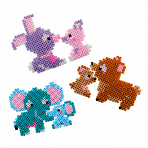 Set creativ copii - Margele de calcat cu Animale Zoo Beedz - Img 2