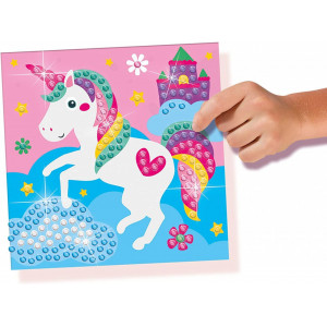 Set creativ de pictura pentru copii cu diamante si animale fericite - Img 4