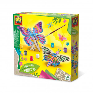 Set creativ - Decoreaza fluturi din lemn - Img 1