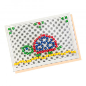 Set creativ mozaic - Tabla de jucarie mozaic cu pini colorati - Img 5