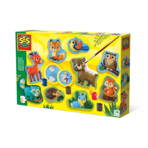 Set creativ mulaj si pictura – Animale din padure - Img 1