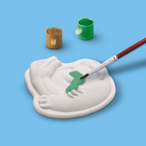Set creativ pentru copii cu mulaj si pictura - Dinozauri 2 in 1, razuire - Img 6