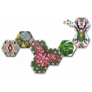 Set margele de calcat Beedz Art - Botanica cu placi hexagonale - Img 3