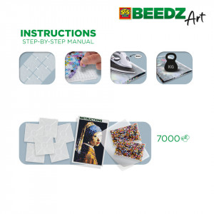 Set margele de calcat Beedz Art - Fata cu un cercel de perla - Img 3