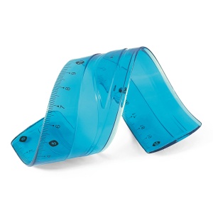 Set sabloane flexibile din plastic transparent – 3 piese cu rigla 20 cm, in punga agatatoare - Img 3