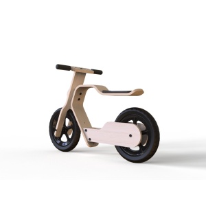 Bicicleta fara pedale MamaToyz RideMe, din lemn natural - Img 3