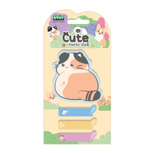 Bloc notes adeziv + 3 index, Pisica Cute, 6 modele (96 blistere/display) - Img 3