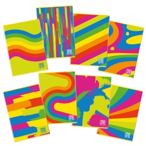 Caiet A4 cu Jolly Page - One Color Fanta Fluo, 80 g/m2, 40 pag. (Dictando)