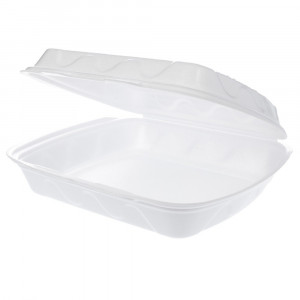 Caserola de unica folosinta din spuma cu un compartiment, 100 bucati/set