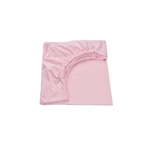 Cearsaf pat bumbac 100% culoare roz 90x200x10 cm - Img 2