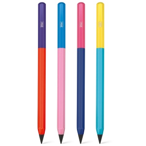 Creion Infinity Bicolor cu corp hexagonal, 4 combinatii de culori (16 buc/display) - Img 4