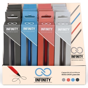 Creion Infinity Diagonal cu corp rotund, 4 culori (16 buc/display)