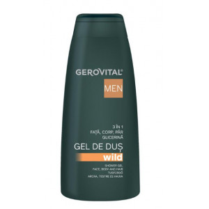 Gel de dus Wild 3 în 1 Gerovital Men 400 ml - Img 1