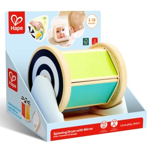 Jucarie 2 in 1 tambur rotativ cu oglinda