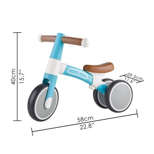 Jucarie - Bicicleta de echilibru, albastru deschis - Img 3