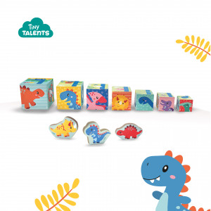 Jucarie de stivuit pentru copii - Turn cu figurine de dinozauri - Img 6