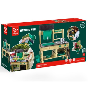 Jucarie din lemn - Bucatarie cu accesorii pentru copii, de exterior (14 piese) - Img 8