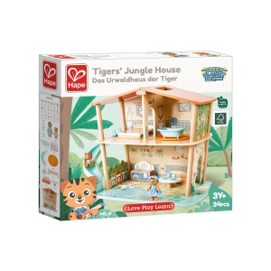 Jucarie din lemn - Casa din jungla a tigrilor (38 piese) - Img 3