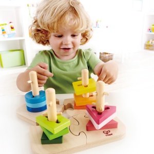 Jucarie din lemn - Puzzle creativ cu forme - Img 4