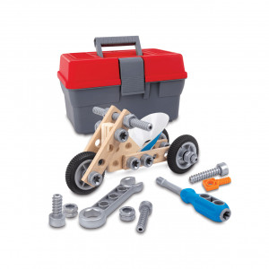 Jucarie din lemn - Set de constructie motociclete (34 piese) - Img 2