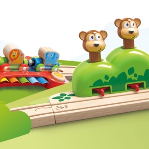 Jucarie din lemn - Sina de tren muzicala Jungla (19 piese) - Img 4