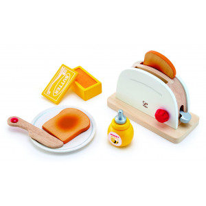 Jucarie din lemn - Toaster si accesorii mic dejun - Img 3