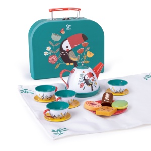 Jucarie - Set de ceai cu valiza pentru copii (15 piese)