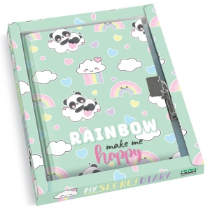 Jurnal Rainbow, make me happy, cu cutie cadou, 80 de pagini, 13 x 18 cm (6 buc/display) - Img 4