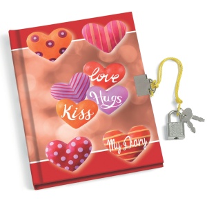 Jurnal secret Love & Candy cu lacat, 3 modele asortate (6 buc/display) - Img 4