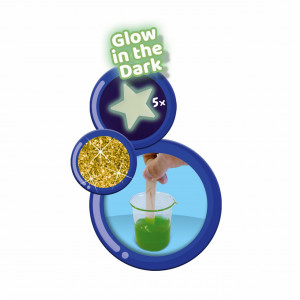 Laborator de slime fosforescent cu sclipici si forme pentru copii - Img 4