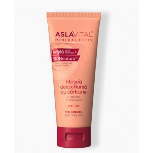 Masca Detoxifiantă Peel-Off cu Cărbune Aslavital Mineralactiv, 100 ml