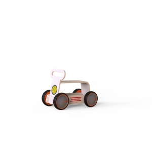 Masinuta ride-on, premergator si carucior de jucarii MamaToyz DriveMe Wood, Ambulanta - Jucarie din lemn 3 in 1 - Img 10