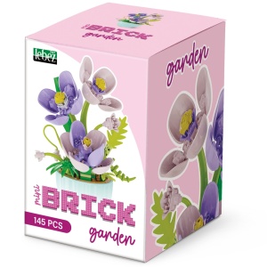 Mini Brick Garden - Flori cu ghiveci, 4 modele asortate (12 buc/display) - Img 6