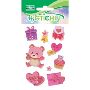 My Sticky 3D Fantasy Collection Fete, 6 modele asortate (48 pachete/display) - Img 2