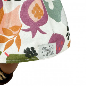 Papusa Nines D'Onil, Maria Afro, cu sunete, cu bebelus, cu rochie mov, cu miros de vanilie, 45 cm - Img 3