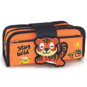Penar Wild Nature, cu 2 compartimente, cu fermoar si inchidere cu scai in fata, 21 x 9 x 7 cm (12buc/display) - Img 2