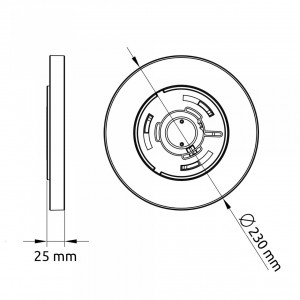 Plafoniera LED SAMUS SLP230-2880LM-24W-4000K - Img 2