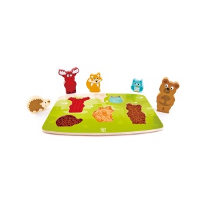 Puzzle din lemn tactil - Animale din padure - Img 7