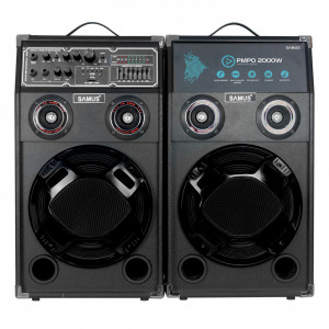 Set boxe portabile + microfon cu fir SAMUS TWIN SOUND 10