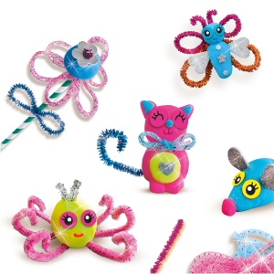 Set copii de creat animale din plastilina cu accesorii si sclipici - Img 4