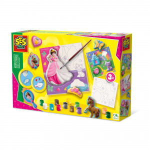 Set creativ mulaj si pictura - Set 3 panze de pictat printese - Img 1